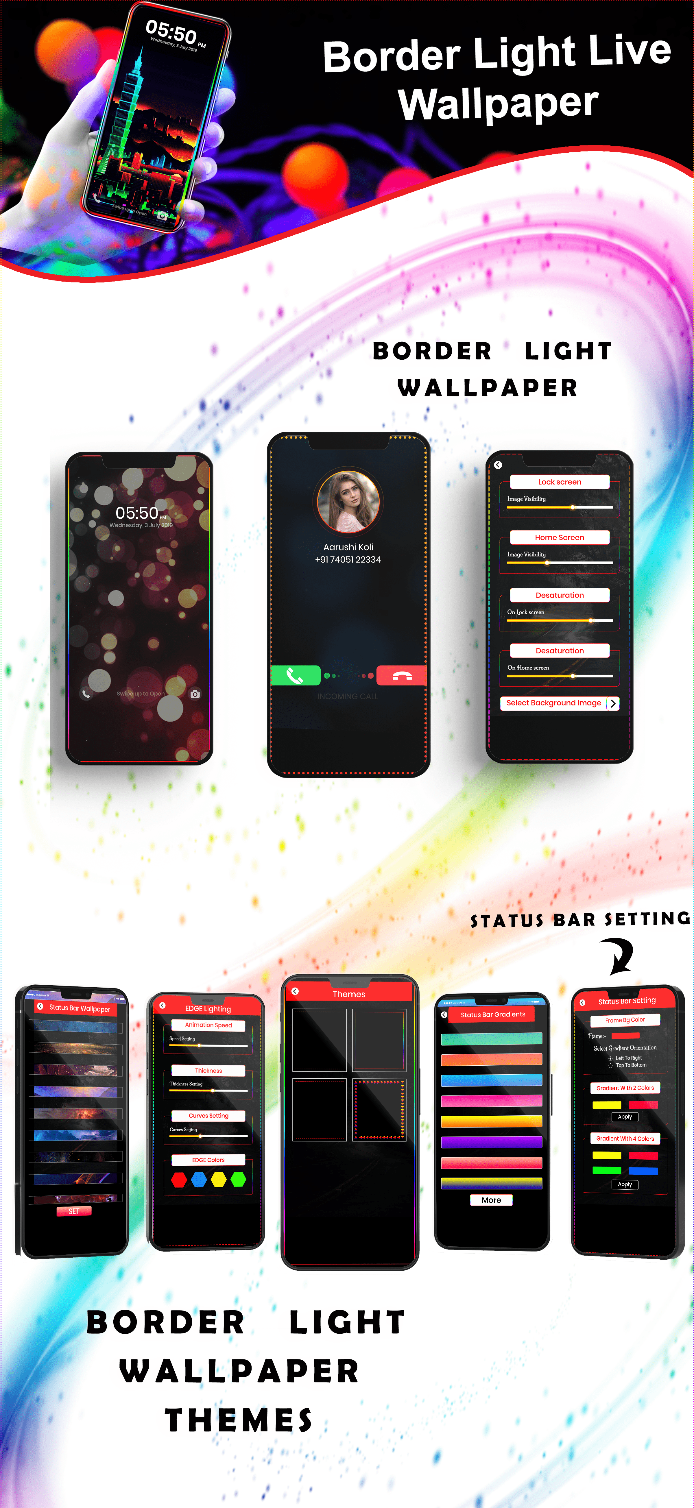 Edge Lighting - Borderlight - Android App + Admob +Facebook Integration